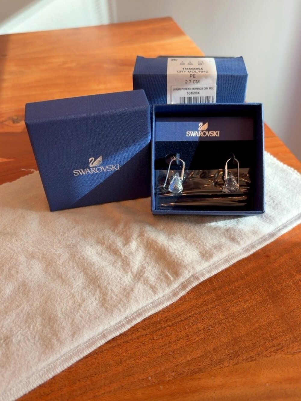 Swarovski Lunar Crystal Moonlight Teardrop Pierced Earrings 1046084